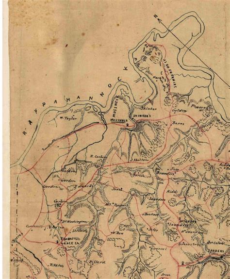 Caroline County Virginia 1860x COLOR Old Wall Map India | Ubuy