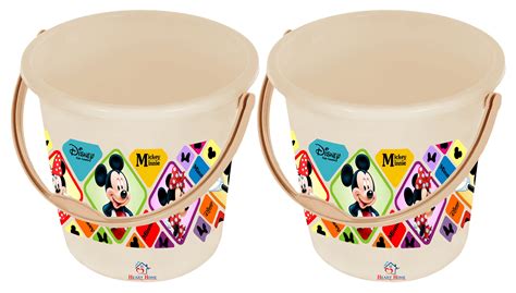 Heart Home Disney Minnie Mickey Print Multipurpose Plastic Bucket,18 L ...