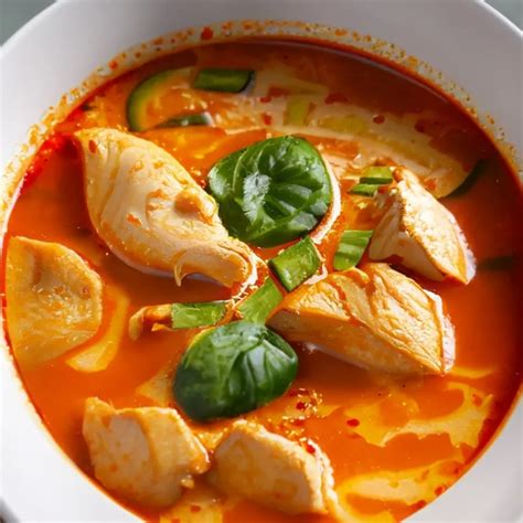 Thai Red Curry Coconut Chicken Soup – A Delicious Cuisine – Soup Chick
