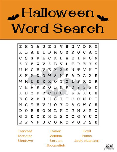 Free Printable Halloween Word Searches | Printabulls