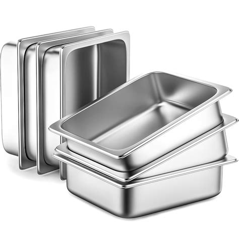Amazon.com: ZeroPone 6 Pack Hotel Pans, 1/2 Size 4" Deep Stainless ...