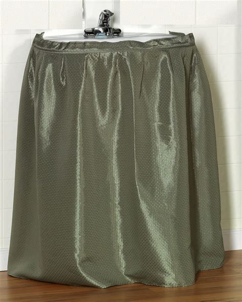 Fabric Bathroom Dobby Sink Skirt/Drape - Sage - Walmart.com