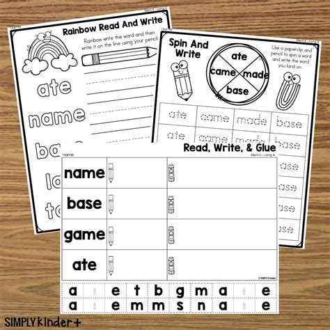 Silent E with Long A Printables - Sight Words by Phonics Skills ...