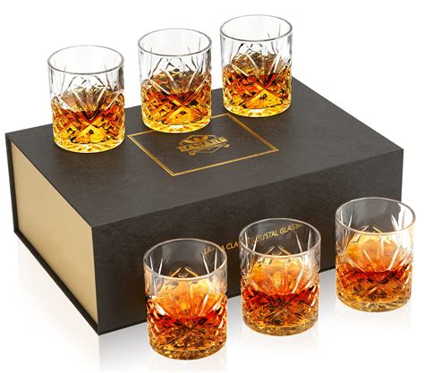 Buy KANARS Whisky Glasses Set, No-Lead Crystal Whiskey Glasses, Gifts ...