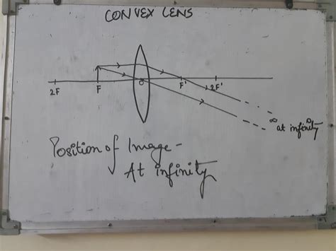 An object is placed at the focus of a convex lens. Draw ray diagram to ...
