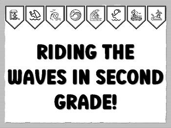 RIDING THE WAVES IN SECOND GRADE! Wave Bulletin Board Kit, Ready to ...