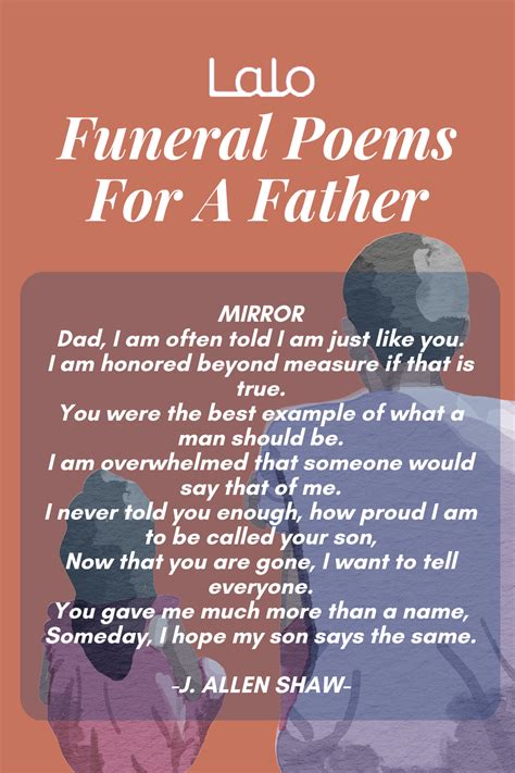 Funeral poems for a father – Artofit