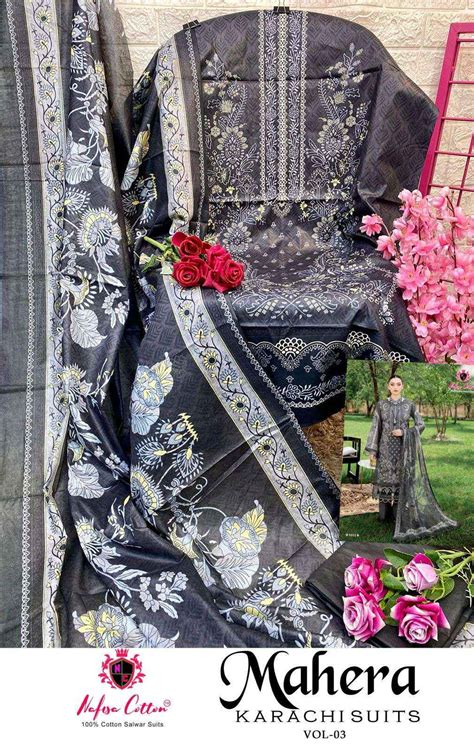 NAFISA COTTON MAHERA KARACHI SUITS VOL 3 DRESS MATERIAL