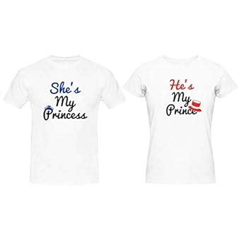 Buy TheYaYaCafe Yaya Cafe Valentine Couple T-Shirts He is My Prince She ...
