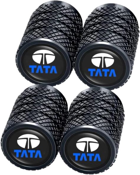 Greenworld Premium Black Metal Car Tyre Valve Cap Air Cap Car Tyre ...