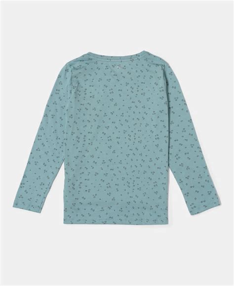 Buy Girl's Super Combed Cotton Printed Full Sleeve T-Shirt - Mineral ...