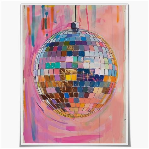 GrImbricate Trendy Disco Ball Painting Poster - India | Ubuy