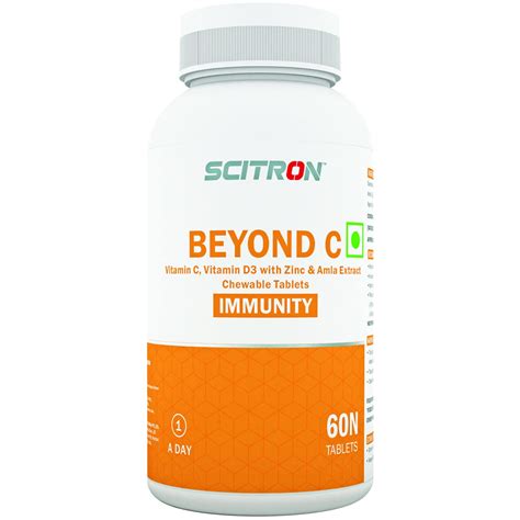 Scitron BEYOND C Chewable Tablets | Vitamin C| D3 | Zinc & Amla Extrac ...