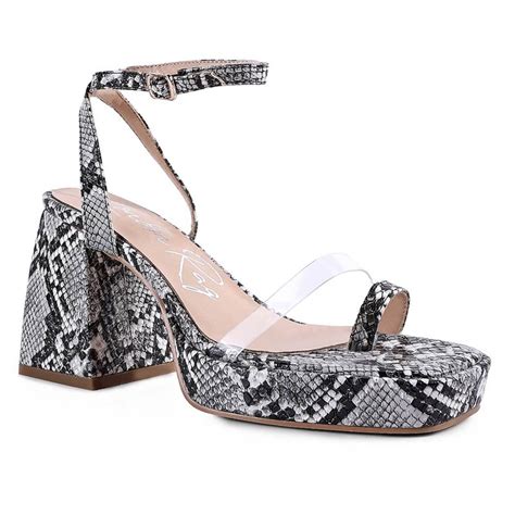 Buy London Rag Animal Print Black Heels Online