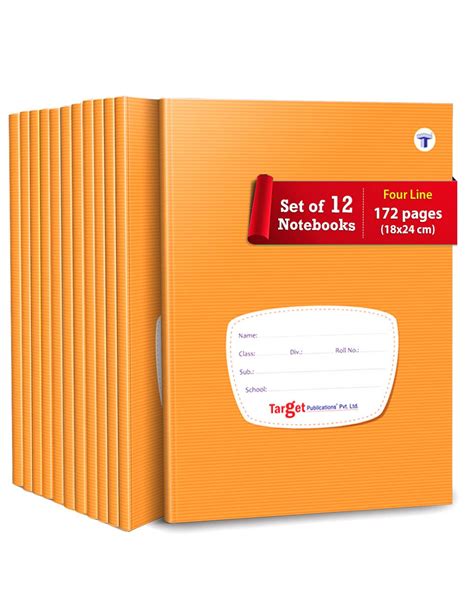 TARGET PUBLICATIONS Small Notebooks Four Line 172 Ruled Pages | Soft ...