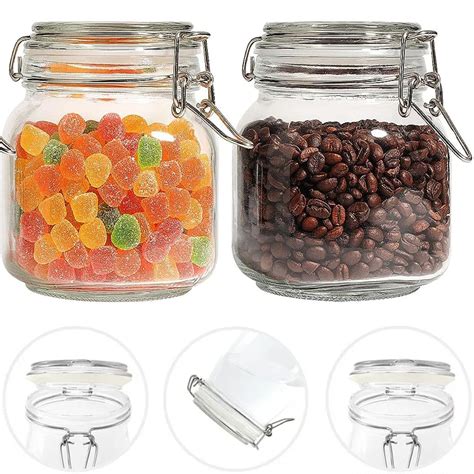 Krivety Glass Jars,Food Storage Containers With Airtight Lid,Sealing ...