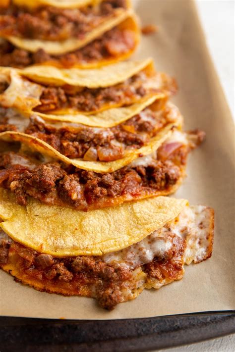 Crispy Baked Ground Beef Tacos - The Roasted Root