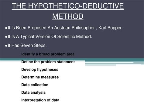SOLUTION: The hypothetico deductive method 5th edition - Studypool
