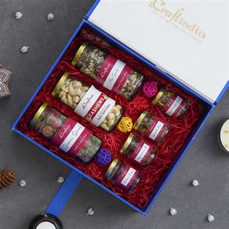 eCraftIndia Exotic Gourmet Gift Box - Set of 3 Jars of fruits balls, C