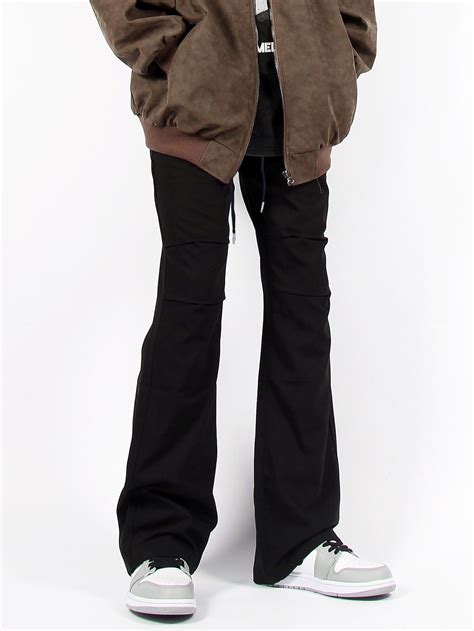 Men Solid Flare Leg Trousers | Flare dress pants, Mens outfits, Outfits ...