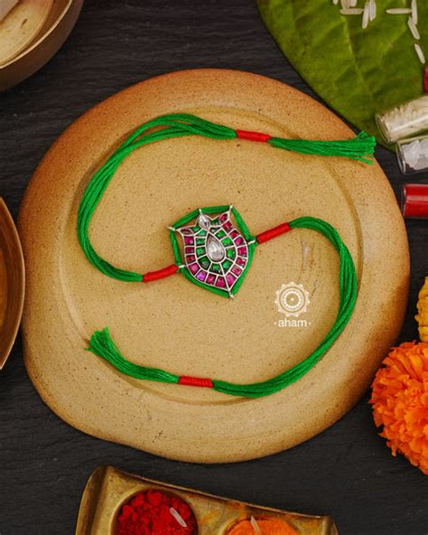 Buy 925 Silver Rakhi Online | Worldwide Shipping – aham jewellery ...