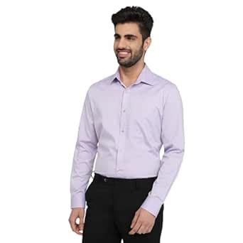 Raymond Men Slim Fit Structure Pattern Pure Cotton Semi Cutaway Collar ...