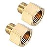 uxcell Brass Pipe Fitting, Adapter, 1/8 PT Male x 1/4 PT Female ...