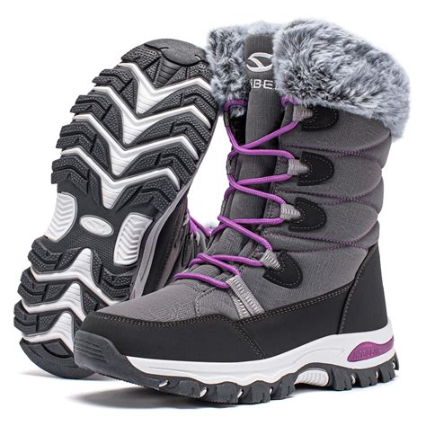 HOBIBEAR Women's Comfy Warmer Winter Boots - Waterproof, Non-Slip, Faux ...
