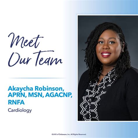 Meet our team! Akaycha Robinson, APRN, MSN, AGACNP, RNFA, is the newest ...