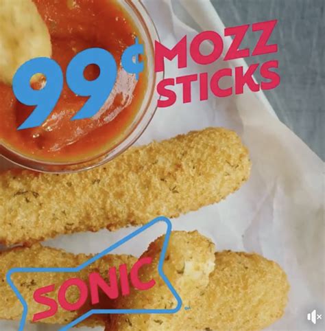 Sonic® Mozzarella Sticks Day (Pay Just $0.99)! | August 2020