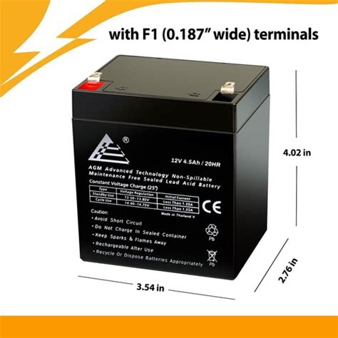 Ecipower 12V 4.5Ah Rechargeable Battery for djw12-4.5, India | Ubuy