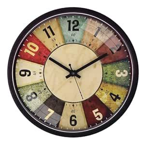 Buy Vintage Style Wall Clock, 30 cm Diameter, Multi-Colour Online at ...