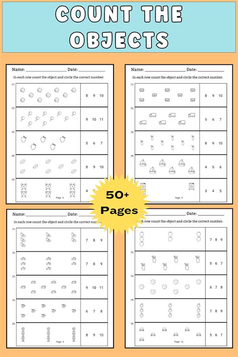 Count the Object Worksheet Pre-k Count Object Worksheet Number Counting ...