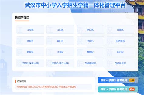 武汉市中小学入学招生学籍一体化管理平台网址登陆入口_小升初网