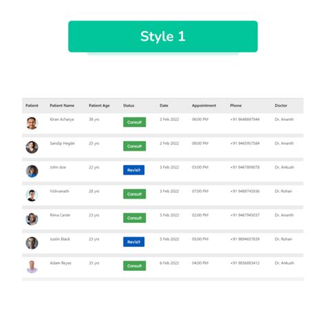 Envato DataTable 的图像结果
