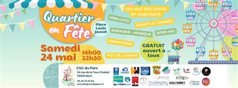 Quartier en fête Samedi 24 mai 2025 !, Place Louis Jouvet, 79000 Niort ...
