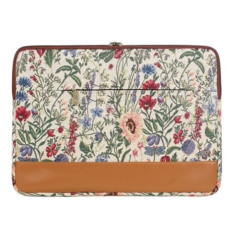 The Clownfish Python Faux Leather Tablet Case Laptop Sleeve 17 inch (Flax)