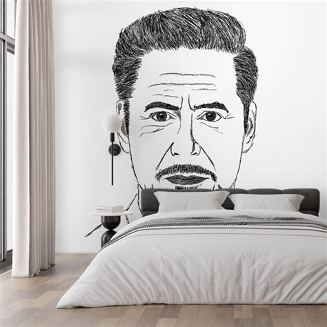 Robert Downey Jr. Sketch Art Wallpaper Mural - Magicdecor®