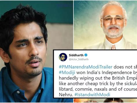 Actor Siddharth Hilariously Tears Apart The Trailer Of Modi Biopic For ...