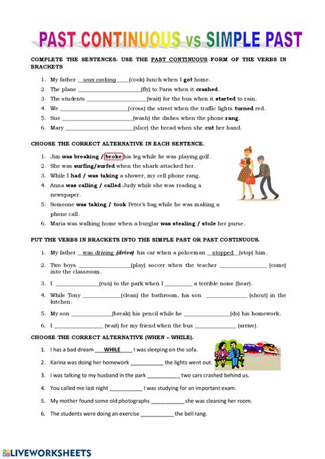 Ejercicios de repaso de ingles tiempo verbal pasado | Ejercicios de ...