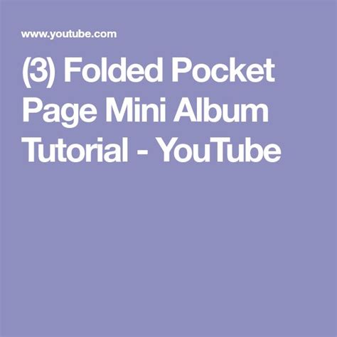 Image result for Pocket Page Mini Album Tutorial