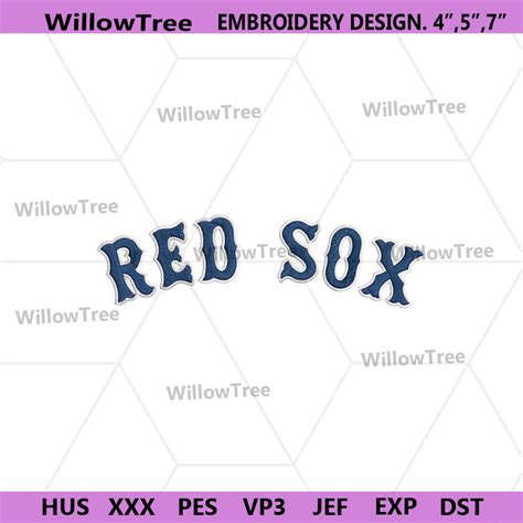 Boston Red Sox Font Embroidery Design Download File | Inspire Uplift
