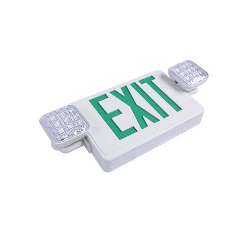 Buy Combo 14-Watt Equivalent Integrated LED White Exit Sign and ...