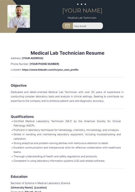 Medical Laboratory Technician Resume