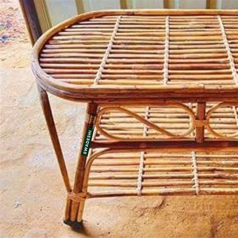 Swadeshi Bamboo Cane Wicker Center Table | Tea, Coffee Table for Home ...