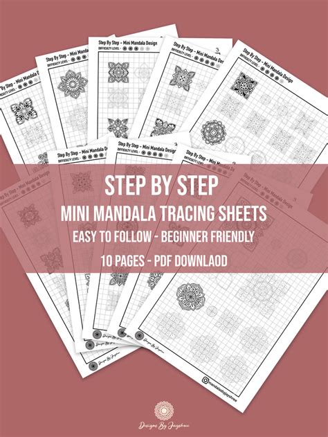 Step By Step - Mini Mandala Tracing Sheets - Beginner Friendly ...