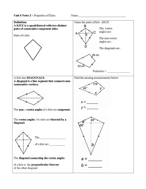 Properties Of A Kite