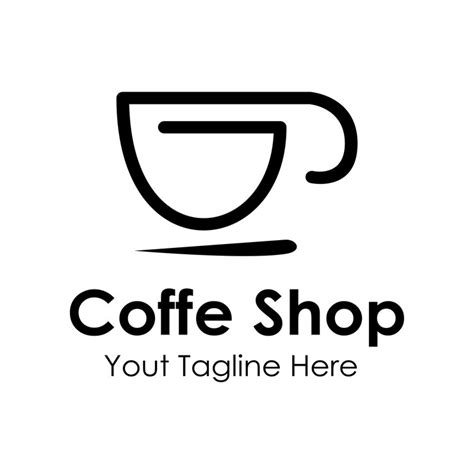 Simple coffee shop logo | Premium Vector