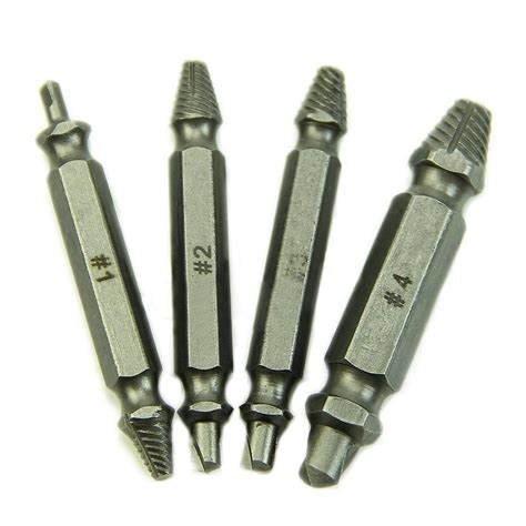 Generic 4X Screw Extractor Drill Bits Guide Set Broken Bolt Remover ...
