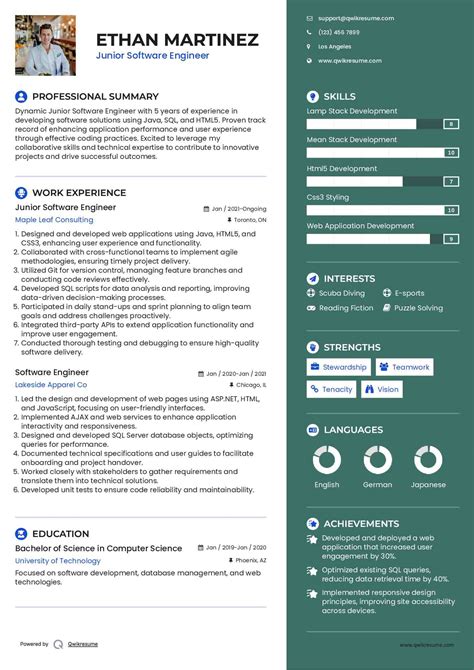 10+ Junior Software Engineer Resume Samples & Templates for 2025